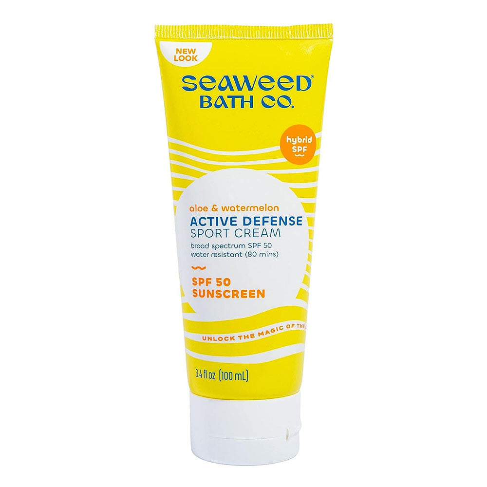 The Seaweed Bath Co Active Defense Sport SPF 50 Sunscreen Cream, 3.4 Oz